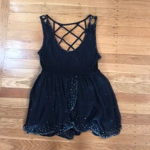 Criss-cross back, Free people sequin top